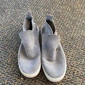 Grey suede shoes